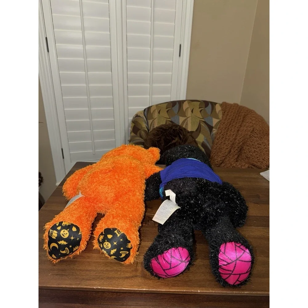 Build‎ A Bear Halloween Jack O Lantern Pumpkin Bear Plush Orange And Nightly Cat
